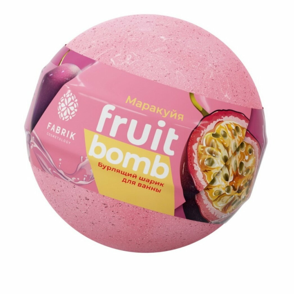 Фабрик Бурлящий шарик для ванны Mono Fruit Bomb Маракуйя 120г