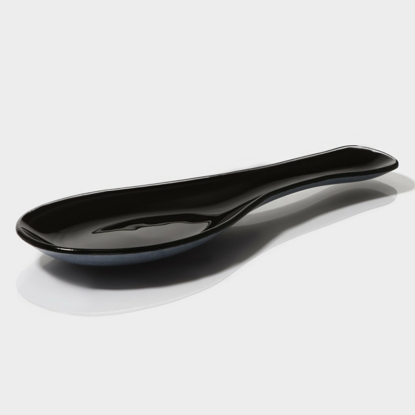 Подставка под ложку Доляна Блэк 23.5×8.3 см стекло черный