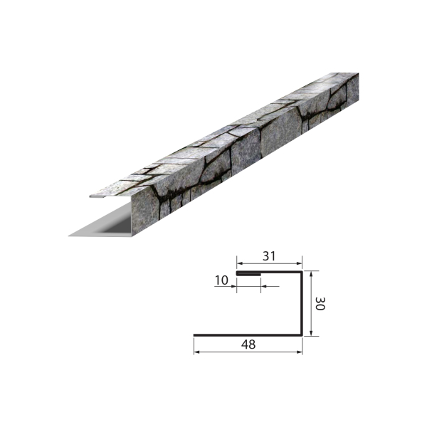 Наличник НЛ 31*48*3000 (камень натуральный)