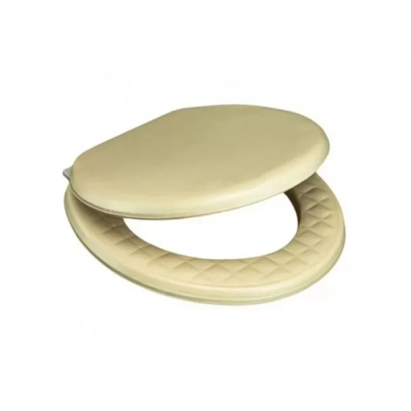Сиденье для унитаза мягкое кремовое