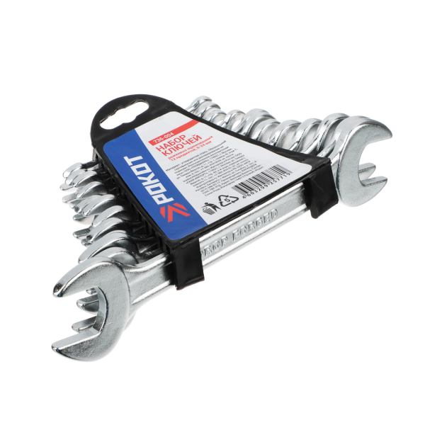 РОКОТ Набор ключей рожковых оцинк. в пластик. подвесе 12 пр., 6-24мм