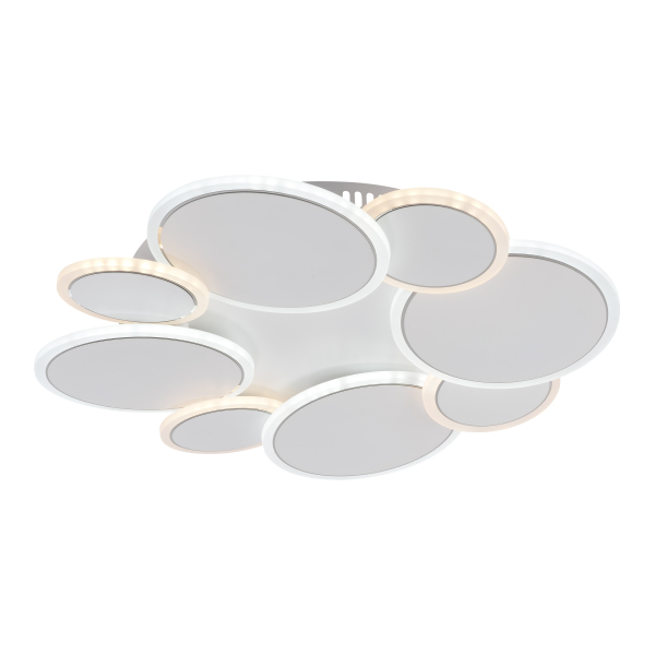 Люстра светодиодная 112Вт 3000-6000К белый/хром AU61815/500 WH+CR Атмосфера уюта