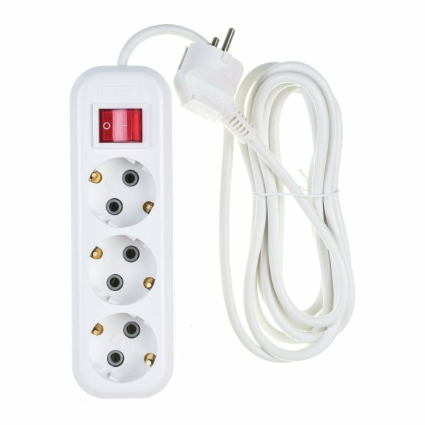 Удлинитель  3гн 5м 16А 3500Вт (земля, выкл.) ПВС 3*1 SBE-16-3-05m-ZS Smartbuy