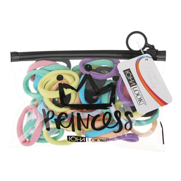 ЮНИLOOK Резинки для волос 50шт, d4см полиэстер, 8 цветов, ACS-85