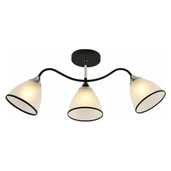 Люстра 3*60Вт Е27 черный/хром d620*135*260 AU11611/3 BK+CR Атмосфера уюта