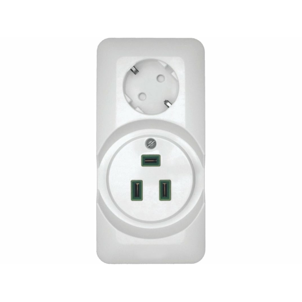 Розетка ОУ 1 мест. + для эл.плит с з/к 250В 16/32А белый BLANCA/Прима Systeme Electric