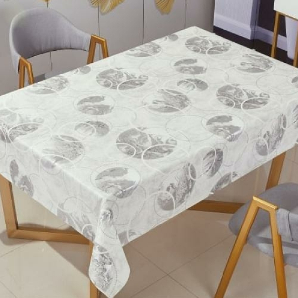 Клеенка ПВХ тканевая основа 1,37*20м с полиуретановым покрытием PUL-6117DBW Grace