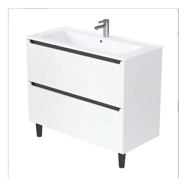 Тумба напольная Кода 105Н перламутр белый (под умывальник Оскар 105) 1MARKA