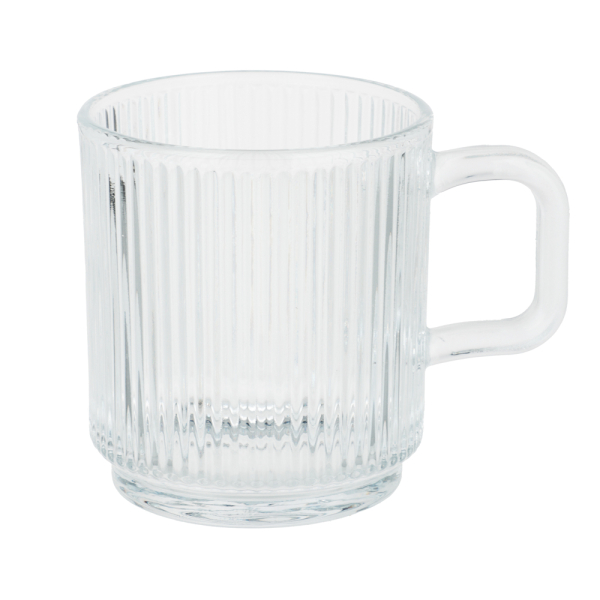 MILLIMI Кружка с рельефным узором, 340мл, стекло