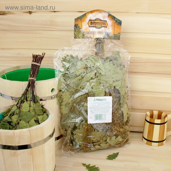 Веник для бани дуб с ромашкой