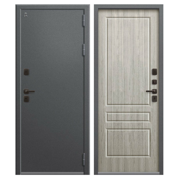 Дверь Т-6 Серый букле - Полярный дуб 860*2050 R Центурион (2026)