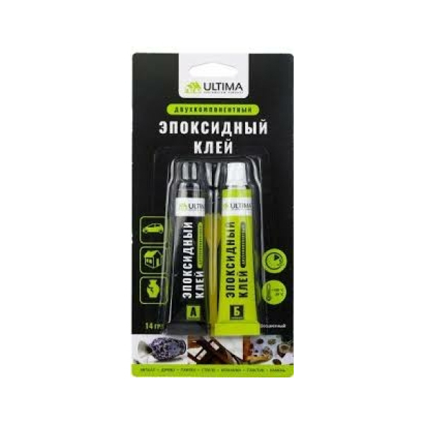 Клей эпоксидный прозрачный 7+7гр ULTIMA Epoxy