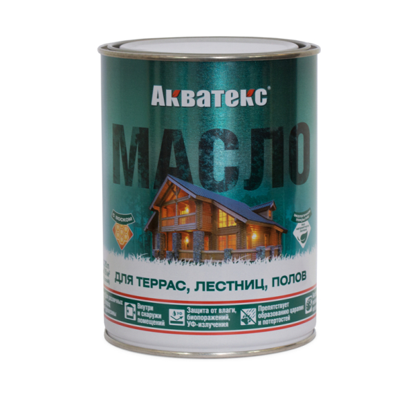 Масло для террас и полков Орех 0,75л Акватекс