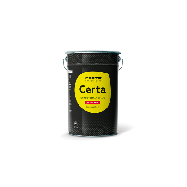 Эмаль антикоррозийная термостойкая CERTA серебристая до 700 °C  0,4кг
