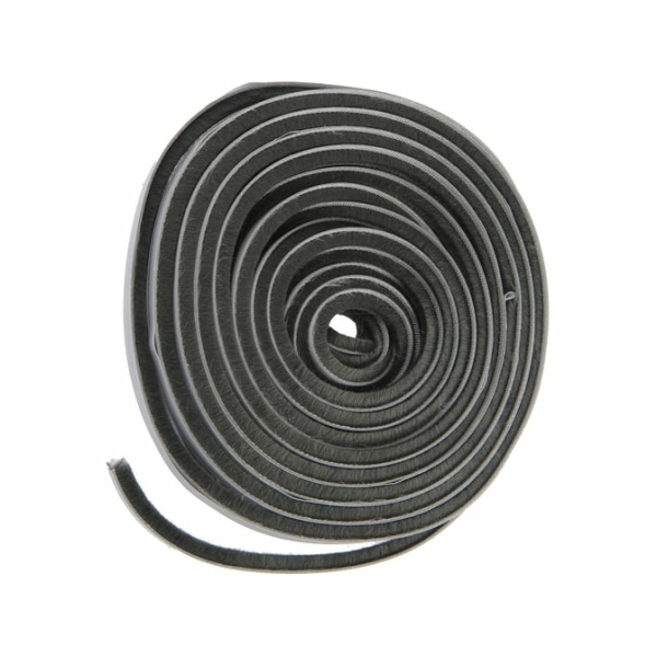 Уплотнитель щеточный самоклеящийся 7*6мм серый 10м Тундра