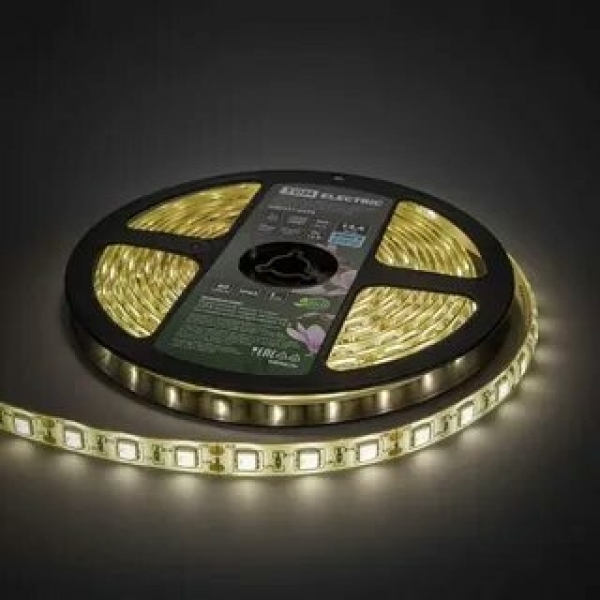 Лента св/д SMD2835 60LED/м 4,8Вт/м 12В IP20 4000К упак/5м блистер TDM