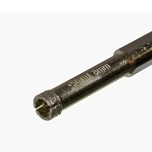Коронка алмазная 8*65мм по керамограниту Sturm