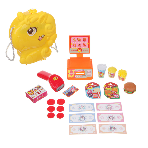 ИГРОЛЕНД Набор игровой в чемоданчике "Кафе", 27 пр., ABS, 17.5х21х25см