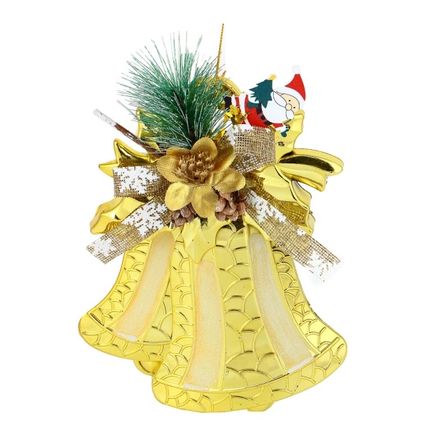 СНОУ БУМ Украшение декоративное, в виде колокольчиков, пластик, 14*22см