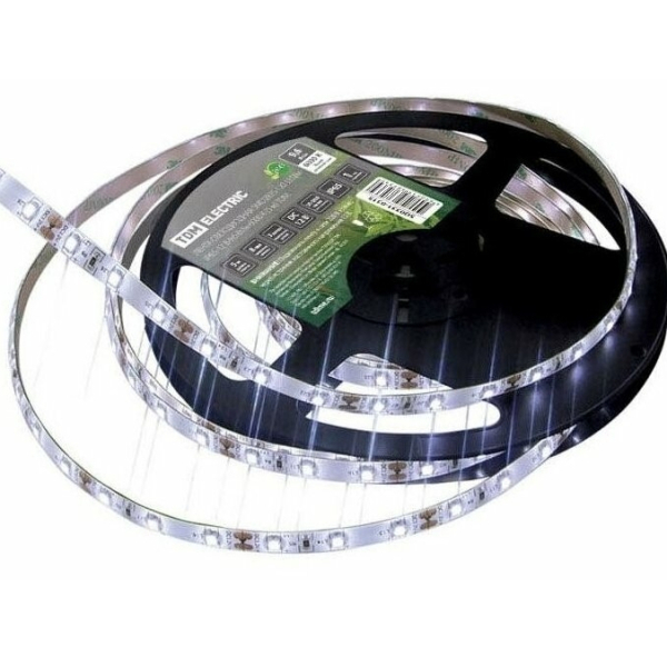 Лента св/д SMD2835 120LED/м 9,6Вт/м 12В IP65 6000К упак/5м блистер TDM