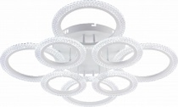 Люстра светодиодная 146Вт 3000-6000K белый d 710*120 DIMMER ПДУ AU61601/4+4 WH Атмосфера уюта