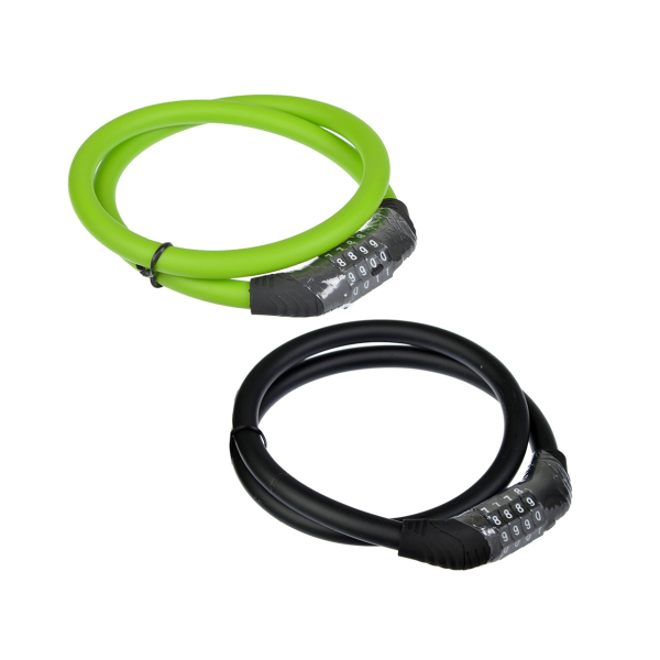 VETTA Замок велосипедный, 12x800мм, с матовым кодовым замком из 4 цифр, 2 цвета