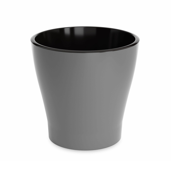 Кашпо 3.6л двойное с автополивом графит Лея Альтернатива