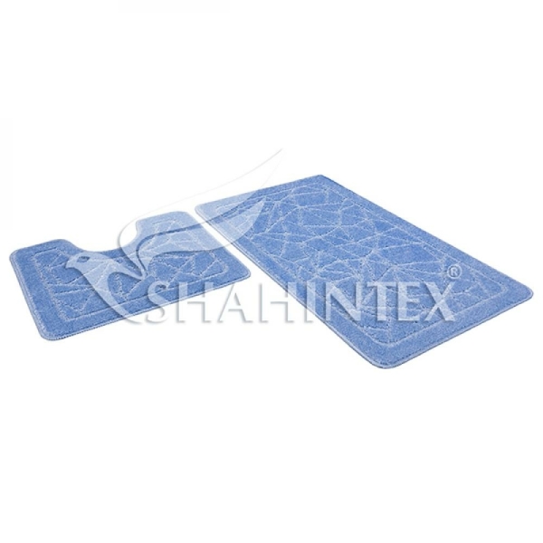 Набор ковриков для ванной 60*100/60*50см голубой 11 PP 001 SHAHINTEX