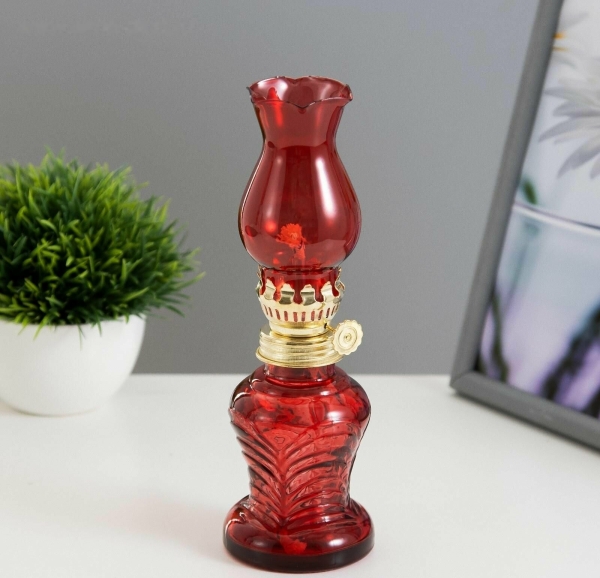Керосиновая лампа красный 6х6х20 см RISALUX  9809256