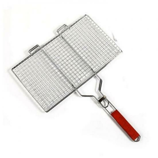 Решетка гриль стальная 350*250*600мм дерев ручка BZ-TLS10 Grower