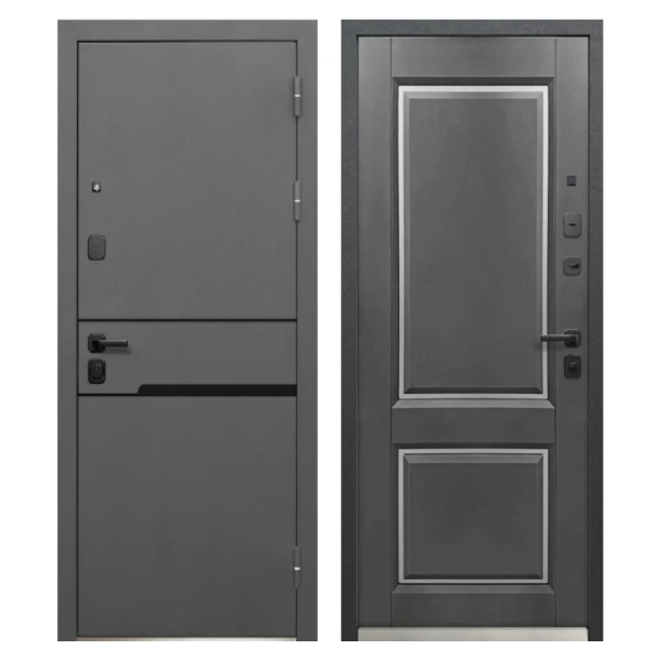 Дверь ЛЮКСОР Классика Сатин графит  860*2050 Л Сибирский Стандарт