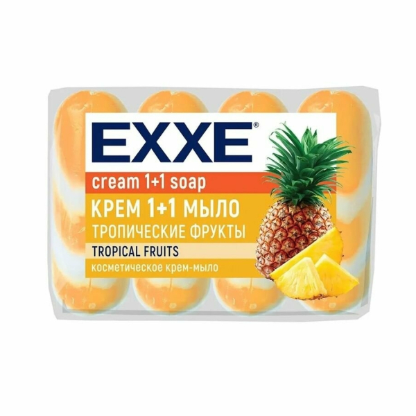 Мыло туалетное EXXE Тропические фрукты 1+1 4*75гр