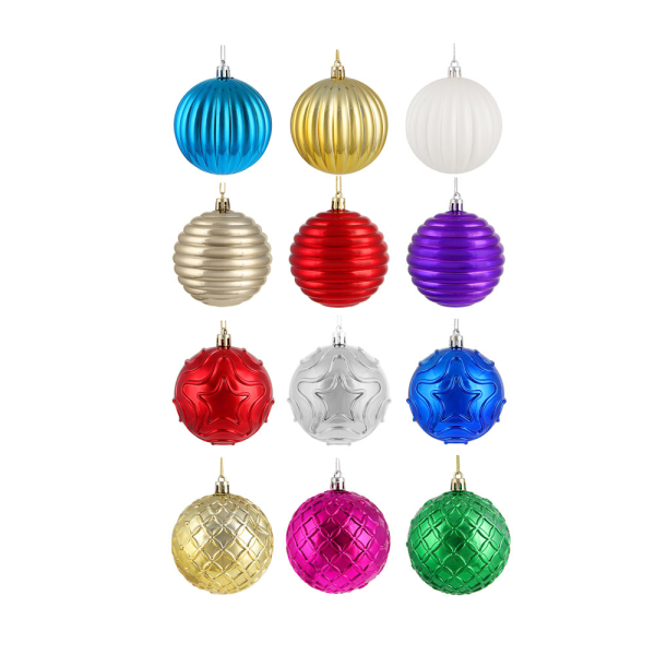 Шар формовой 8 см, цвета в ассортименте, пластик СНОУ БУМ