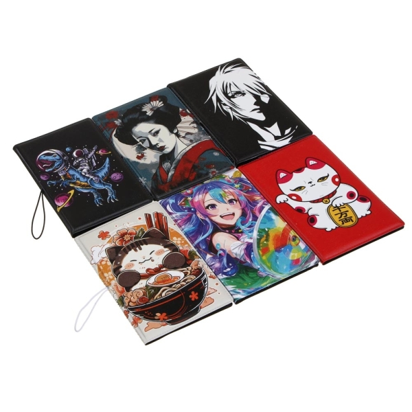 Визитница-картхолдер на 10 карт с удерживающей резинкой тм ЮL, ПВХ, 10,4х7см, 6 дизайнов