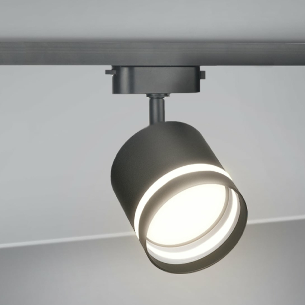 Светильник трековый на шинопровод TR-GX53-TL 51RB под лампу с подсветкой черный  IN HOME