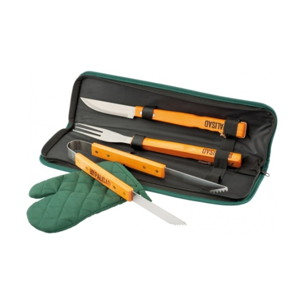 Набор приборов для барбекю 4 предмета в сумке Champing//Palisad