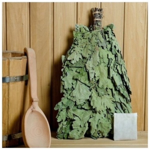 Веник для бани дуб с чабрецом