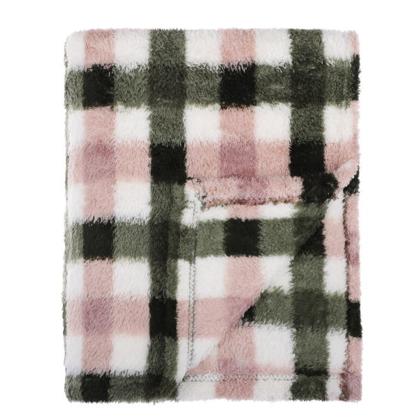 PROVANCE Кантри Плед клетка тедди, 150х200см, 100% полиэстер