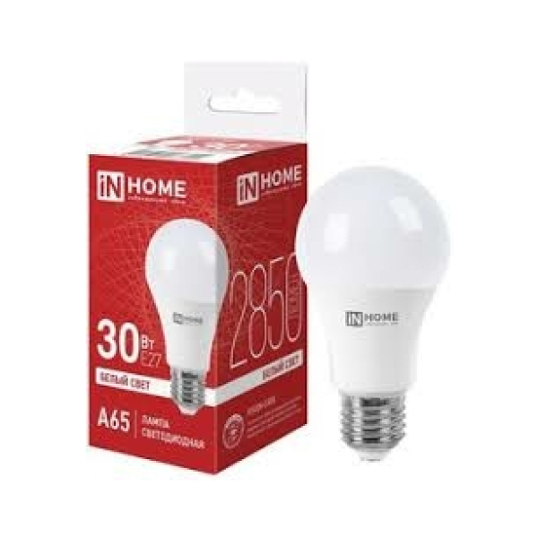 Лампа св/д А60 30Вт 4000К Е27 IN HOME