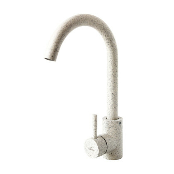Смеситель для кухни однорычажный высокий излив камень/песок нерж.сталь 390-14 SANDAY