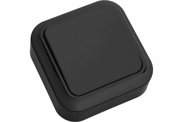 Выключатель ОУ 1 кл. черный BOLLETO 7021B IN HOME