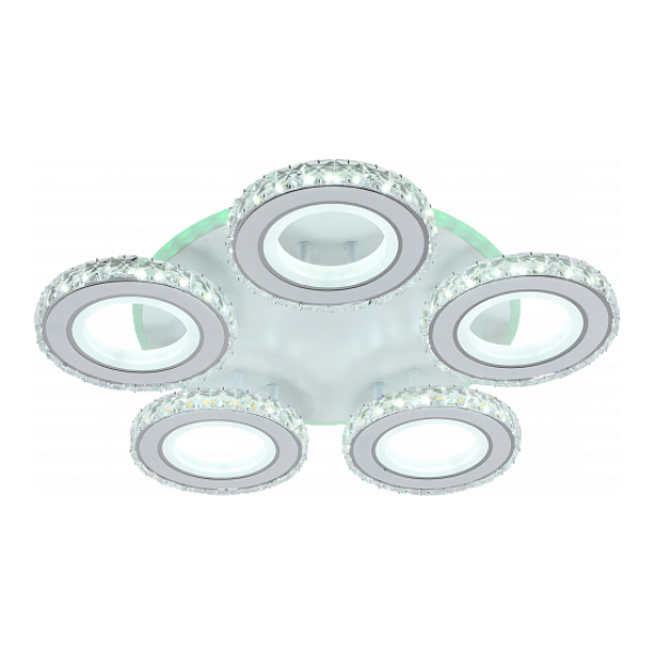 Люстра светодиодная 160Вт 3000-6000K DIMMER ПДУ AU61402/5 WH+CR Атмосфера уюта