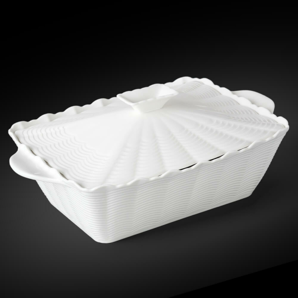 Супница 1,8л прямоугольная с крышкой "Белье" (уп/16шт) 39670 39670