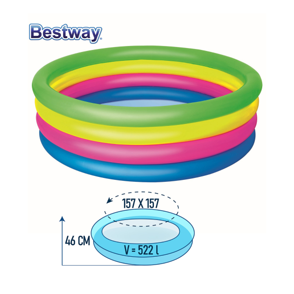 Бассейн надувной 157*46см 522л BestWay