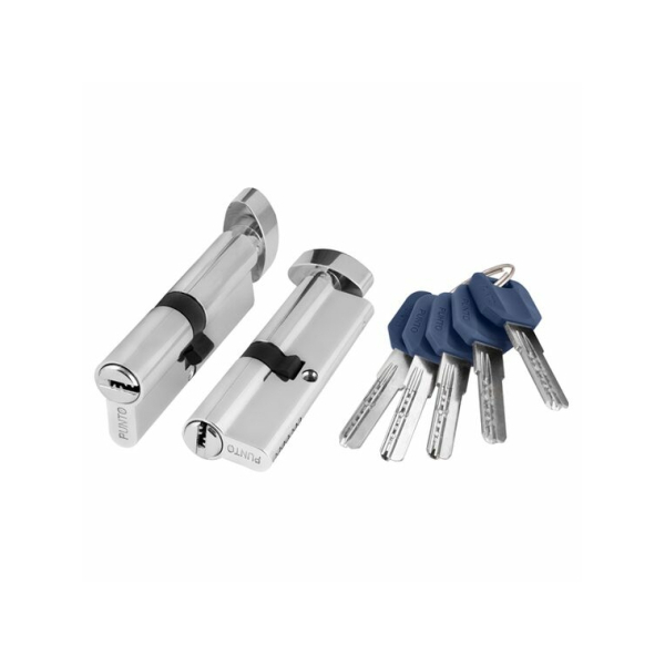 Цилиндровый механизм (Z402/100) Z4002Knob100(50+10+40) с вертушкой CP хром Punto
