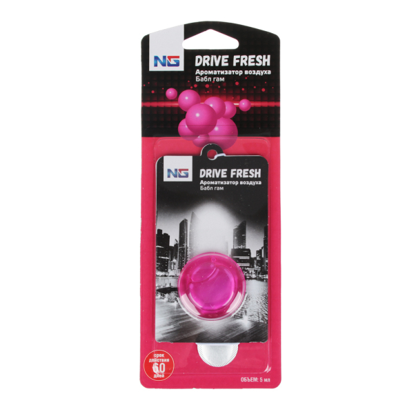 NEW GALAXY Ароматизатор воздуха мембрана Drive Fresh,3 мл,бабл гам,океан,цитрус,нов.машина,бриз,лед