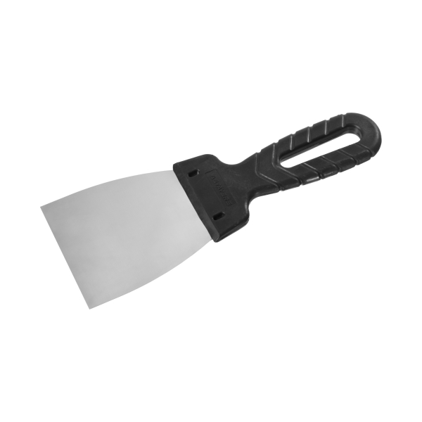 Шпатель 80мм малярный нержавеющая сталь пластмассовая ручка Stayer Professional
