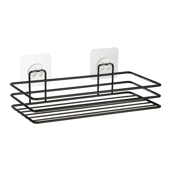 Полка 1-ярусная большая 25*11,5*4,5см самоклеящаяся BLACK Рыжий кот