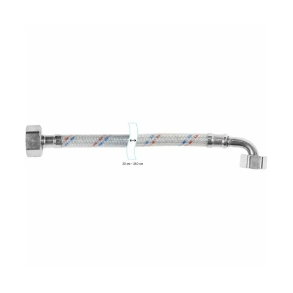 Подводка гибкая нейлон 200см г/г 1/2" - 3/4"угол
