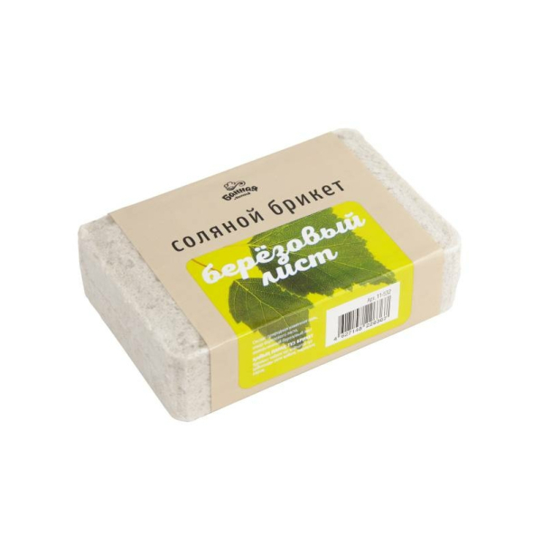 Соляной брикет березовый лист 1,2кг